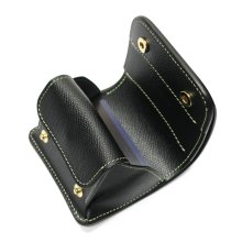 他の写真3: WILD SWANS（ワイルドスワンズ）CASA（カーサ）コンパクトウォレット/バーボン"シェルコードバン"×ブラック"型押しサドルプルアップ"