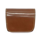 WILD SWANS（ワイルドスワンズ）CASA（カーサ）コンパクトウォレット/バーボン"シェルコードバン"×ブラック"型押しサドルプルアップ"
