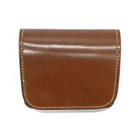 WILD SWANS（ワイルドスワンズ）CASA（カーサ）コンパクトウォレット/バーボン"シェルコードバン"×ブラック"型押しサドルプルアップ"