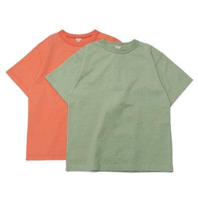 画像1: FilMelange（フィルメランジェ）ALDERSON（アルダーソン）"エアスピン天竺"/Sage（セージ）・Orange（オレンジ）