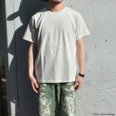 画像11: FilMelange（フィルメランジェ）DOS（ドス）"オーガニックラフィー天竺" / Snow Melange（杢ホワイト）・Black Navy（ブラックネイビー）