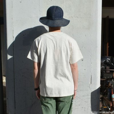 画像12: FilMelange（フィルメランジェ）DOS（ドス）"オーガニックラフィー天竺" / Snow Melange（杢ホワイト）・Black Navy（ブラックネイビー）