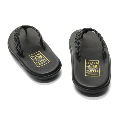 画像5: ISLAND SLIPPER(アイランドスリッパ)PB903W (クラシックウィーブレザートングサンダル) / Black(ブラック)