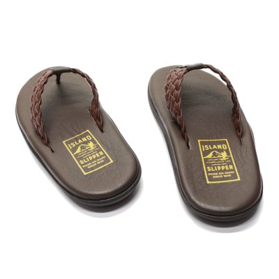 画像5: ISLAND SLIPPER（アイランドスリッパ）PB903W (クラシックウィーブレザートングサンダル) / Brown（ブラウン）