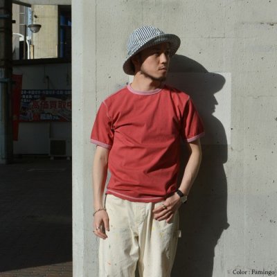 画像11: Good On（グッドオン）80's Ringer Tee（80'sリンガーTシャツ）"Reactive Dye" / Old Gold（オールドゴールド）・Flamingo（フラミンゴ）