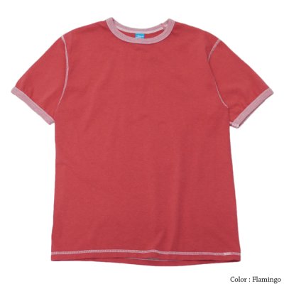 画像4: Good On（グッドオン）80's Ringer Tee（80'sリンガーTシャツ）"Reactive Dye" / Old Gold（オールドゴールド）・Flamingo（フラミンゴ）