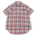 『OUTLET』SERO(セロ)Short Sleeve Pullover B.D Shirt(ショートスリーブプルオーバーボタンダウンシャツ)Madras Check/Red(レッド)