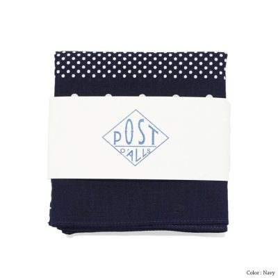 画像3: 【PointUp10%11/10迄】Post O'Alls(ポストオーバーオールズ)POST Bandana Hankie-original 1993 design-(ポスト・バンダナハンキー)Cotton Sheeting/Navy(ネイビー)・Charcoal(チャコールグレー)・White(ホワイト)※メール便発送可※
