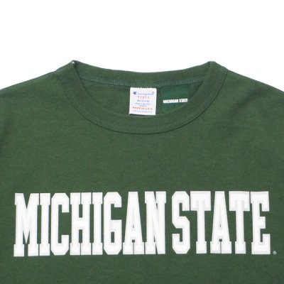 画像6: Champion（チャンピオン）T1011 US Print T-Shirt（ティーテンイレブンUSプリントTシャツ）"MICHIGAN STATE・Made in USA" / White×Green（ホワイト×グリーン）・Moss Green（モスグリーン）