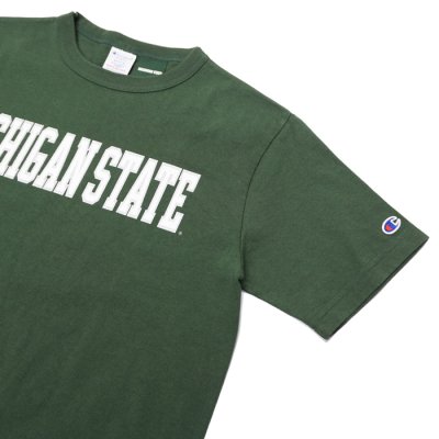 画像8: Champion（チャンピオン）T1011 US Print T-Shirt（ティーテンイレブンUSプリントTシャツ）"MICHIGAN STATE・Made in USA" / White×Green（ホワイト×グリーン）・Moss Green（モスグリーン）