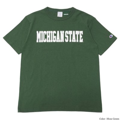 画像4: Champion（チャンピオン）T1011 US Print T-Shirt（ティーテンイレブンUSプリントTシャツ）"MICHIGAN STATE・Made in USA" / White×Green（ホワイト×グリーン）・Moss Green（モスグリーン）