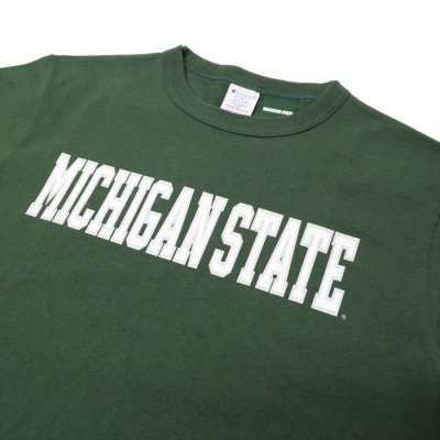 画像7: Champion（チャンピオン）T1011 US Print T-Shirt（ティーテンイレブンUSプリントTシャツ）"MICHIGAN STATE・Made in USA" / White×Green（ホワイト×グリーン）・Moss Green（モスグリーン）