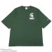 画像1: Champion（チャンピオン）T1011 Raglan Short Sleeve T-Shirt（ティーテンイレブンラグランショートスリーブTシャツ）"MICHIGAN STATE"/Moss Green（モスグリーン）Made in USA※Lサイズのみ (1)