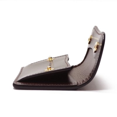 画像5: WILD SWANS(ワイルドスワンズ)TONGUE(タング)マルチコインケース"サドルプルアップ"/Choco(チョコ)