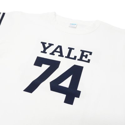 画像4: Champion(チャンピオン)WIN 1/4 Sleeve Football T-Shirt(ウィン 1/4 スリーブフットボールTシャツ)"YALE・TRUE TO ARCHIVES" / White(ホワイト)
