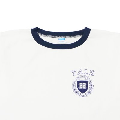 画像3: Champion(チャンピオン)PLEBE Short Sleeve Ringer T-Shirt(プレーブショートスリーブリンガーTシャツ)"YALE・TRUE TO ARCHIVES"/ Navy(ネイビー)※Mサイズのみ