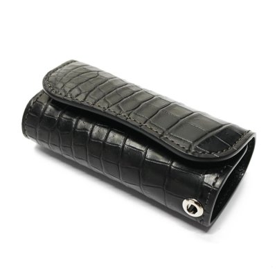画像4: WILD SWANS（ワイルドスワンズ）CLIPPERIII（クリッパー3）キーケース"クロコダイル"/Black（ブラック）