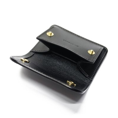 画像7: WILD SWANS(ワイルドスワンズ)TONGUE(タング)マルチコインケース/ブラック"クロコダイル"×ブラック"サドルプルアップ"