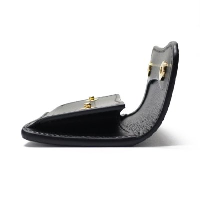 画像5: WILD SWANS(ワイルドスワンズ)TONGUE(タング)マルチコインケース/ブラック"クロコダイル"×ブラック"サドルプルアップ"