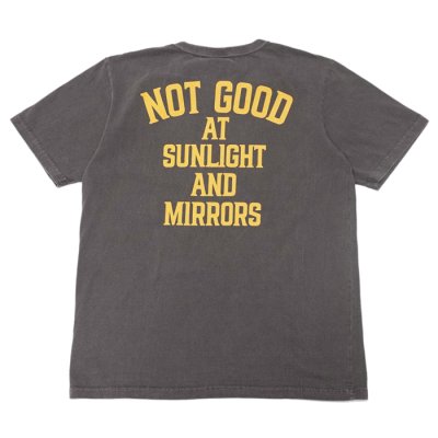 画像2: STUDIO D'ARTISAN（ステュディオ・ダ・ルチザン）USAコットンピグメント加工プリントＴシャツ"MOVE AT NIGHT"/Charcoal Black（チャコールブラック）※XLサイズのみ