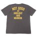 画像2: STUDIO D'ARTISAN（ステュディオ・ダ・ルチザン）USAコットンピグメント加工プリントＴシャツ"MOVE AT NIGHT"/Charcoal Black（チャコールブラック）※XLサイズのみ (2)