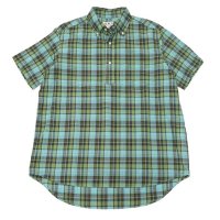 SERO（セロ）Short Sleeve Pullover B.D Shirt（ショートスリーブプルオーバーボタンダウンシャツ）Madras Check/Blue（ブルー）※サイズ16のみ