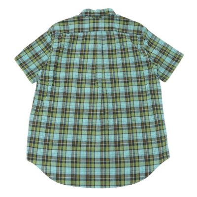 画像2: SERO（セロ）Short Sleeve Pullover B.D Shirt（ショートスリーブプルオーバーボタンダウンシャツ）Madras Check/Blue（ブルー）※サイズ16のみ