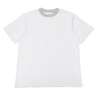 Yonetomi NEW BASIC（ヨネトミニューベーシック）RINGER T-SHIRT（リンガーTシャツ）/Lt.Gray（ライトグレー）