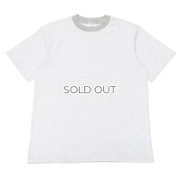 Yonetomi NEW BASIC（ヨネトミニューベーシック）RINGER T-SHIRT（リンガーTシャツ）/Lt.Gray（ライトグレー）