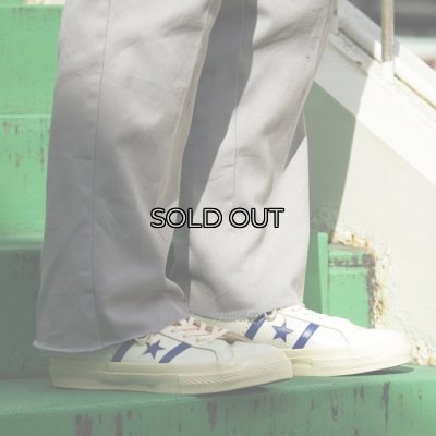 画像5: CONVERSE（コンバース）STAR&BARS（スター&バーズ）"US LEATHER" / Off White×Blue（オフホワイト×ブルー）