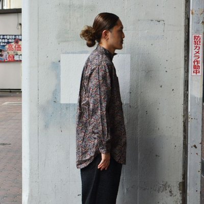 画像8: ENGINEERED GARMENTS（エンジニアードガーメンツ）Wing Collar Shirt（ウィングカラーシャツ）"Cotton Paisley" / Black×Red（ブラック×レッド）