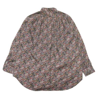 画像2: ENGINEERED GARMENTS（エンジニアードガーメンツ）Wing Collar Shirt（ウィングカラーシャツ）Cotton Paisley/Black×Red（ブラック×レッド）
