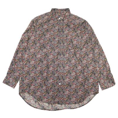 画像1: ENGINEERED GARMENTS（エンジニアードガーメンツ）Wing Collar Shirt（ウィングカラーシャツ）Cotton Paisley/Black×Red（ブラック×レッド）
