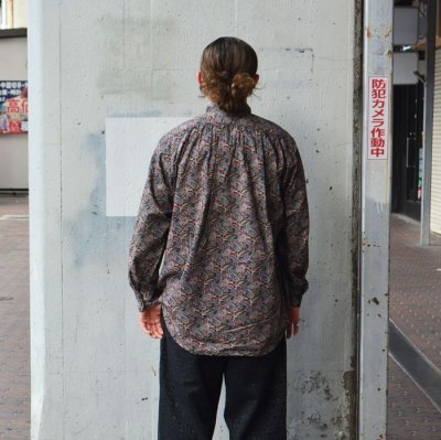画像9: ENGINEERED GARMENTS（エンジニアードガーメンツ）Wing Collar Shirt（ウィングカラーシャツ）"Cotton Paisley" / Black×Red（ブラック×レッド）
