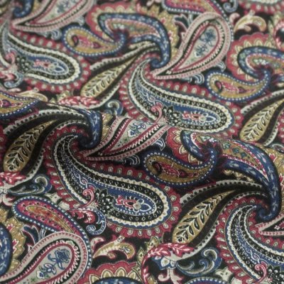 画像6: ENGINEERED GARMENTS（エンジニアードガーメンツ）Wing Collar Shirt（ウィングカラーシャツ）"Cotton Paisley" / Black×Red（ブラック×レッド）