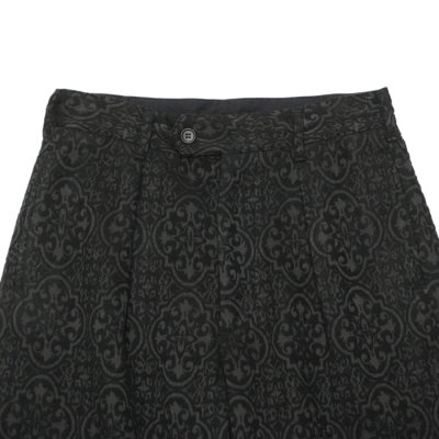 画像3: ENGINEERED GARMENTS(エンジニアードガーメンツ)Carlyle Pant(カーライルパンツ)"Crest Flocked Jacquard" / Black(ブラック)