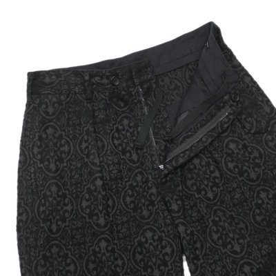 画像4: ENGINEERED GARMENTS(エンジニアードガーメンツ)Carlyle Pant(カーライルパンツ)"Crest Flocked Jacquard" / Black(ブラック)