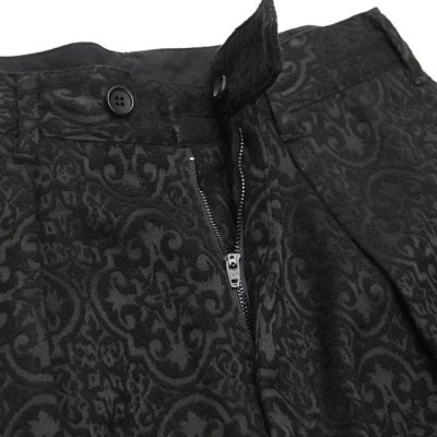 画像6: ENGINEERED GARMENTS(エンジニアードガーメンツ)Carlyle Pant(カーライルパンツ)"Crest Flocked Jacquard" / Black(ブラック)