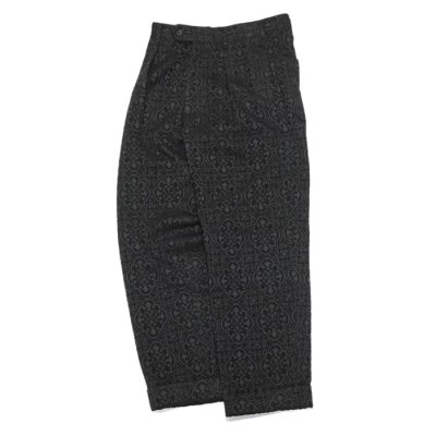 画像1: ENGINEERED GARMENTS（エンジニアードガーメンツ）Carlyle Pant（カーライルパンツ）Crest Flocked Jacquard/Black（ブラック）