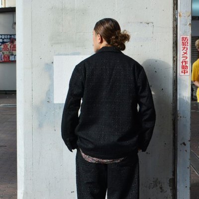 画像11: 【PointUp10%11/10迄】ENGINEERED GARMENTS（エンジニアードガーメンツ）Loiter Jacket（ロイタージャケット）"Crest Flocked Jacquard" / Black（ブラック）