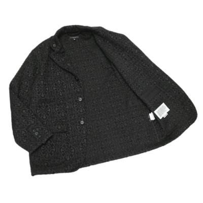 画像7: 【PointUp10%11/10迄】ENGINEERED GARMENTS（エンジニアードガーメンツ）Loiter Jacket（ロイタージャケット）"Crest Flocked Jacquard" / Black（ブラック）