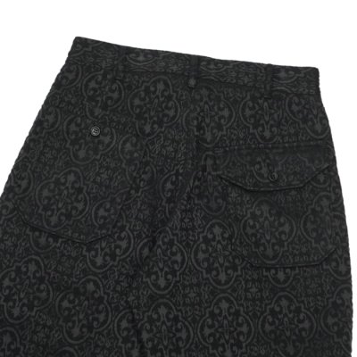 画像7: ENGINEERED GARMENTS(エンジニアードガーメンツ)Carlyle Pant(カーライルパンツ)"Crest Flocked Jacquard" / Black(ブラック)