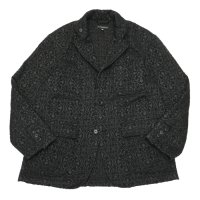  ENGINEERED GARMENTS（エンジニアードガーメンツ）Loiter Jacket（ロイタージャケット）"Crest Flocked Jacquard" / Black（ブラック）
