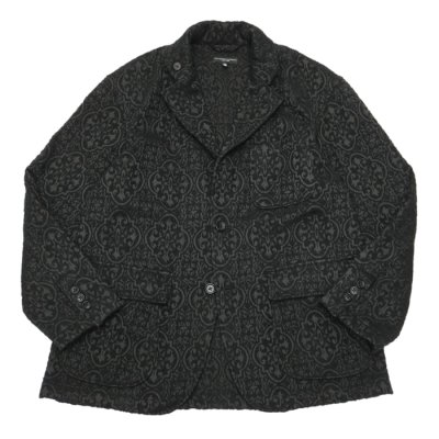 画像1:  ENGINEERED GARMENTS（エンジニアードガーメンツ）Loiter Jacket（ロイタージャケット）"Crest Flocked Jacquard" / Black（ブラック）
