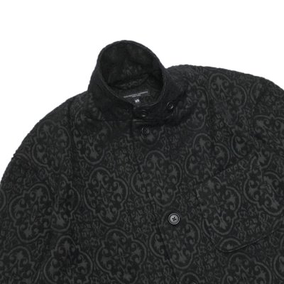 画像4: 【PointUp10%11/10迄】ENGINEERED GARMENTS（エンジニアードガーメンツ）Loiter Jacket（ロイタージャケット）"Crest Flocked Jacquard" / Black（ブラック）