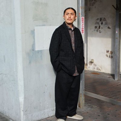 画像12: 【PointUp10%11/10迄】ENGINEERED GARMENTS（エンジニアードガーメンツ）Loiter Jacket（ロイタージャケット）"Crest Flocked Jacquard" / Black（ブラック）