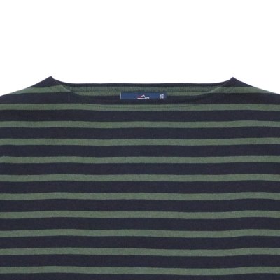 画像3: SAINT JAMES(セントジェームス)OUESSANT(ウエッソン)/NAVY×VEGETAL(ネイビー×カーキ)
