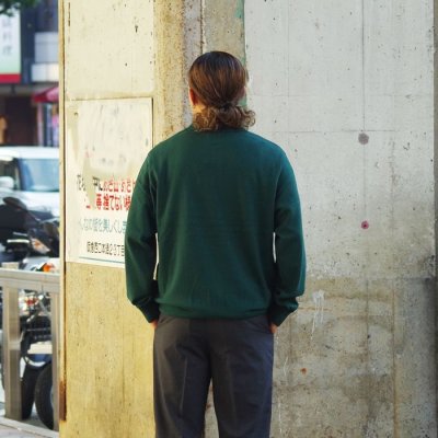 画像10: Yonetomi NEW BASIC(ヨネトミニューベーシック)LIGHT WAVE COTTON KNIT POLO L/S(ライトウェーブコットンニットポロシャツ・ロングスリーブ)/Green(グリーン)