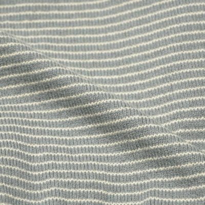 画像6: Yonetomi NEW BASIC(ヨネトミニューベーシック)WAVE COTTON KNIT PULLOVER(ウェーブコットンニットプルオーバー)"BORDER"/Grey(グレー)