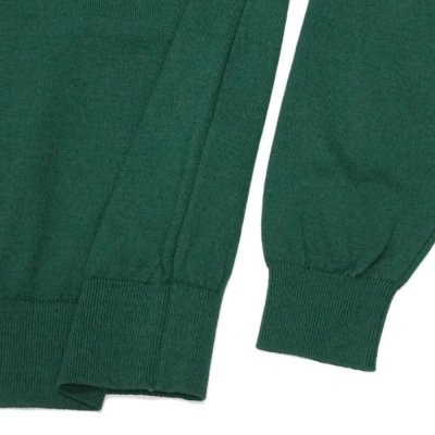 画像5: Yonetomi NEW BASIC(ヨネトミニューベーシック)LIGHT WAVE COTTON KNIT POLO L/S(ライトウェーブコットンニットポロシャツ・ロングスリーブ)/Green(グリーン)